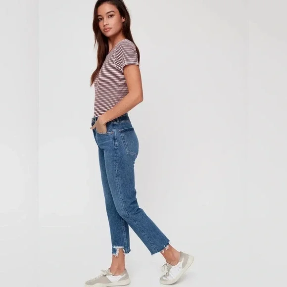 AGOLDE Riley High  Rise Straight-Leg Jeans in Veto - Picture 2 of 13